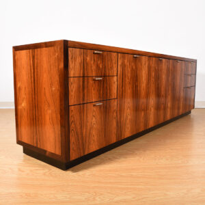 American Modernist Rosewood Sideboard – Room Divider – Office Credenza