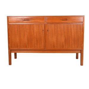 47″ Gern Mobelfabrik Teak Bar Cabinet / Sideboard / Buffet-Server with Locking Doors
