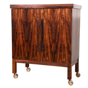 Norwegian Modern Expanding Bar Cart by Torbjorn Afdal in Rosewood