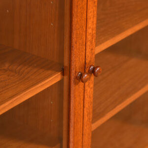 Danish Teak Hanging Glass Door Display Cabinet by Randers