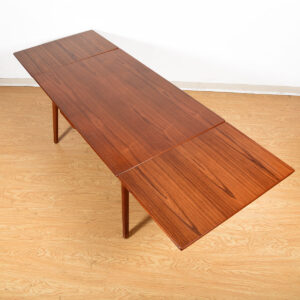 Rare Ejvind Johansson for FDB | Splayed Leg Danish Teak Expanding Dining Table