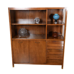 Mid Century Walnut Display Cabinet by American of Martinsville