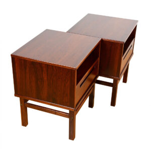 Pair of Danish Modern Rosewood Torring Nightstands / Side Tables