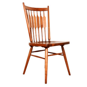 Set of 4 Mid-Century Drexel Organic-Curved Spindle-Back Dining Chairs