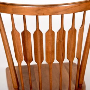 Set of 4 Mid-Century Drexel Organic-Curved Spindle-Back Dining Chairs