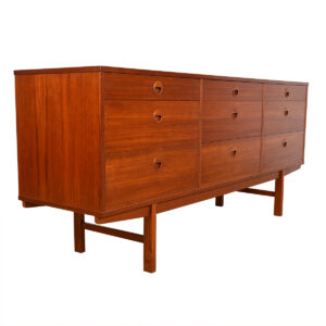 Swedish Modern Teak 9-Drawer Dresser by Folke Ohlsson for Dux