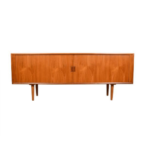 80″ Danish Modern Teak Tambour Door Sideboard | Room Divider