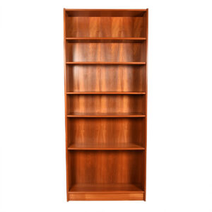 Danish Teak Extra Tall Adjustable Shelf Bookcases — A Pair