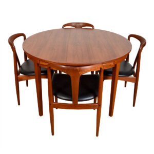 Lotus ‘Flip-Flap’ Danish Teak Expanding Dining Table by Dyrlund