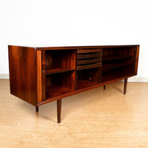 Danish Modern 80″ Tambour Door Rosewood Sideboard