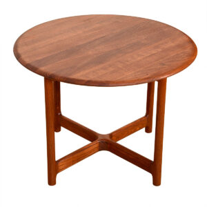 Danish Modern Solid-Teak Round Coffee | Accent Table