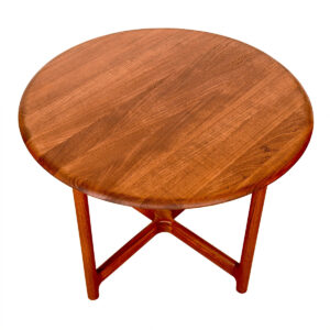 Danish Modern Solid-Teak Round Coffee | Accent Table