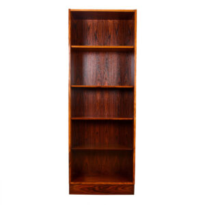 Danish Rosewood Slim Bookcase with Adjustable Shelves