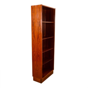 Danish Rosewood Slim Bookcase with Adjustable Shelves