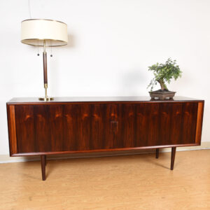 Danish Modern 80″ Tambour Door Rosewood Sideboard