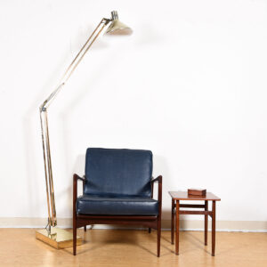 Ex-Tall Mid-Century Modern Adjustable Head + Arm Brass Floor Lamp