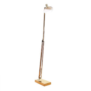 Ex-Tall Mid-Century Modern Adjustable Head + Arm Brass Floor Lamp
