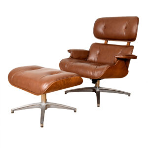 Mid Century Eames Style Lounge Chair + Ottoman