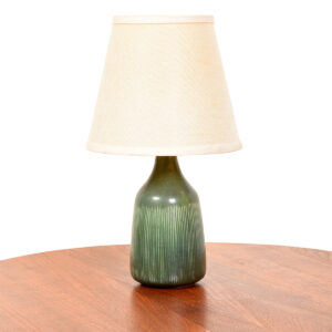 Saxbo Petite Danish Green Ceramic Table Lamp