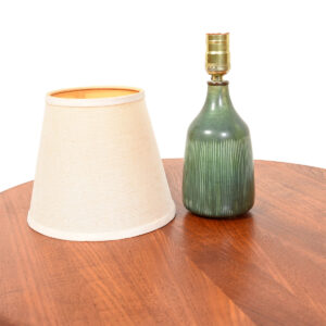 Saxbo Petite Danish Green Ceramic Table Lamp
