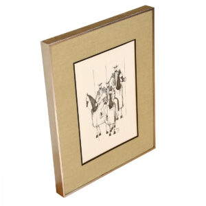 Vintage 3 Picadors Pen + Ink Artwork by Alder