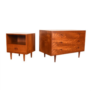 Danish Modern Teak Chest of Drawers with Inset Oval Pulls