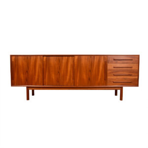 80″ Danish Modern Teak Sideboard w: Optional Display Top