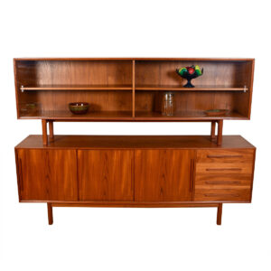 80″ Danish Modern Teak Sideboard w: Optional Display Top