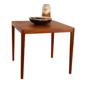 Danish Modern Teak 21.5″ Square Accent / Coffee Table