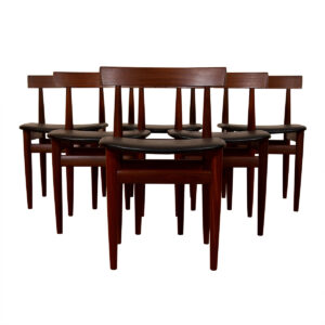 Frem Rojle Set of 6 Danish Modern Walnut Dining Chairs
