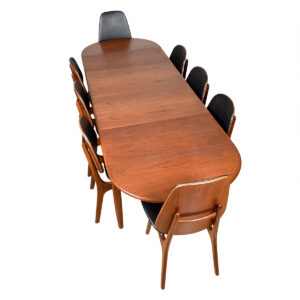 Super Versatile | Expanding — Rounded Danish Teak Drop-Leaf Dining Table