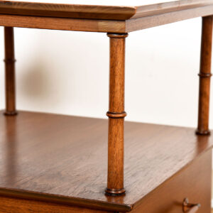 Pair of Henredon Mid Century Walnut Nightstands | Side Tables