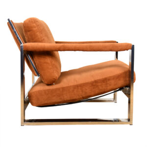 Milo Baughman Mid Century Chrome Lounge Chair