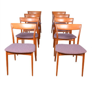 Set of 8 Danish Modern Teak Dining Chairs