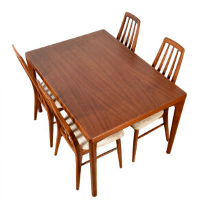 Small Danish Modern Teak Expanding Dining Table