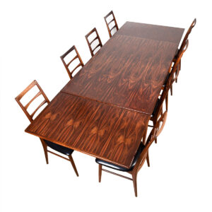 Niels Moller Danish Modern Rosewood Expanding Dining Table