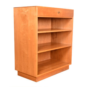 Solid-Birch Adj Shelf Bookcase w: Drawer in Manner of Paul McCobb