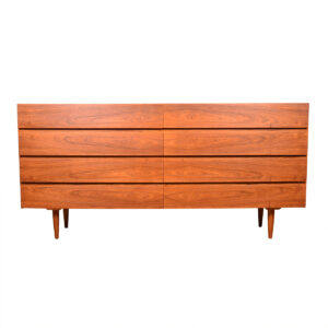 Danish Modern Long + Low Teak 8-Drawer Dresser