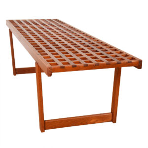 Peter Løvig Nielsen Danish Teak ‘Lattice’ Coffee Table | Bench