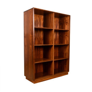 Extra Deep Danish Modern Rosewood Adj Shelves Bookcase | Room Divider