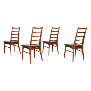 Set of 4 Danish Teak Koefoeds Hornslet Side Dining Chairs