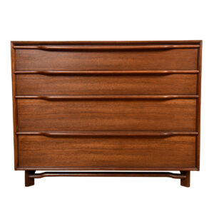 Mid Century Modern Walnut Low Chest of Drawers