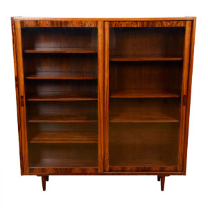 Danish Rosewood Sliding Glass Door Compact Display Cabinet #2