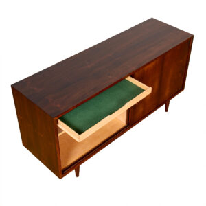 Compact Danish Modern Rosewood Credenza | Media Cabinet