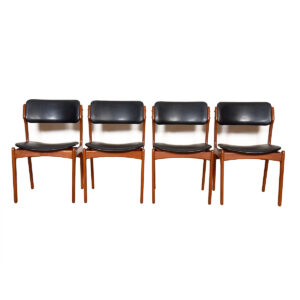 Set of 4 Erik Buch Danish Modern Teak Dining Chairs