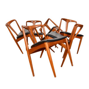 6 Johannes Andersen for Uldum Møbelfabrik Juliane Teak Dining Chairs