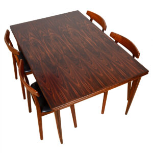 Danish Modern Rosewood Expanding Rectangular Dining Table