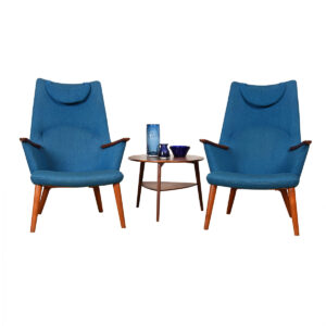 Pair Hans Wegner “Mama Bear” AP-27 Easy Lounge Chairs for A. P. Stolen