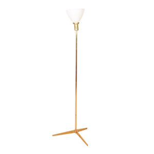 Mid Century Paul McCobb Brass Tripod ‘Torchiere’ Accent Lamp