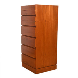 Super Slim & Tall 8 Drawer Teak Jewelry | Lingerie Chest